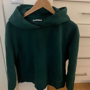Zara hoodie sweater forest green